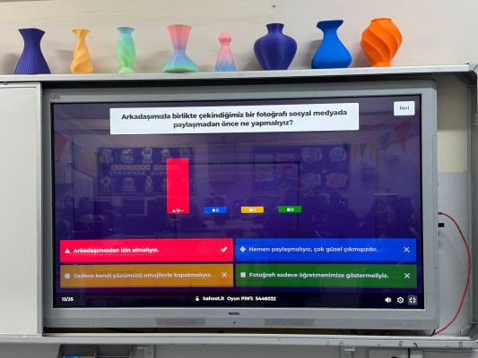 CodeWeek Etkinliğimizde Kahoot İle Güvenli İnterneti Yarıştırdık!